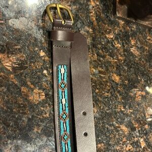 Lucky Brand Brown Beaded Belt